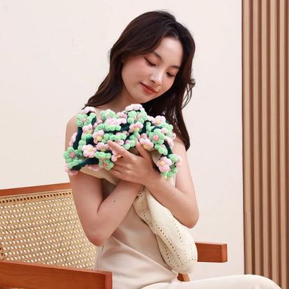 DecorBites™ Elegant Daisy Bouquet Soft Blanket for Office Sofa, Multi-Functional Nap Shawl & Cushion