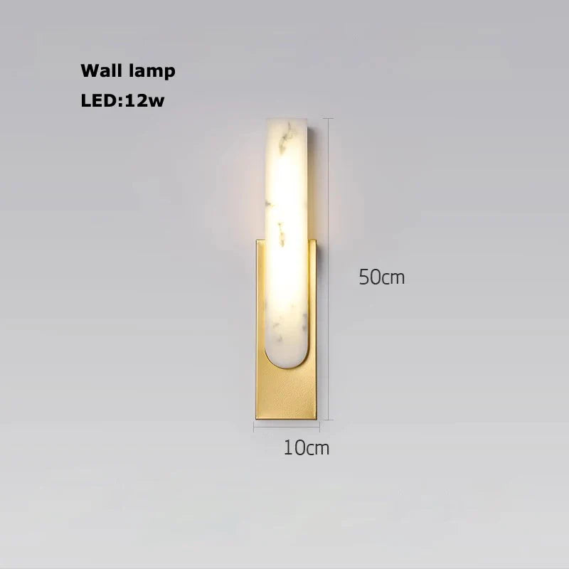 Lámpara de araña de alabastro LED cromado dorado Decorbites™ para comedor