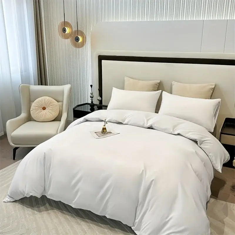 DecorBites™ Solid Color Brushed Duvet Cover Set
