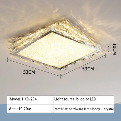 DecorBites™ Crystal Ceiling Lamp: Nordic Gold LED Light for Bedroom, Hotel, Office, Living Room.