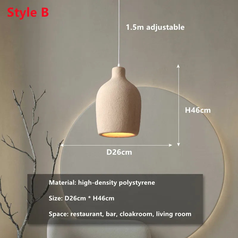 Decorbites™ Lámpara de Araña LED: Luz Colgante Minimalista de Cemento para Dormitorio y Sala de Estar