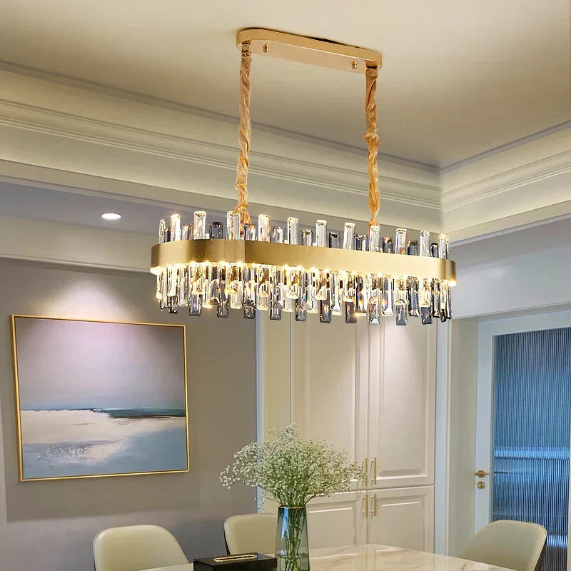 DecorBites™ Crystal Chandelier for Living Room Bedroom Dining - Energy-saving Light Luxury Lamps