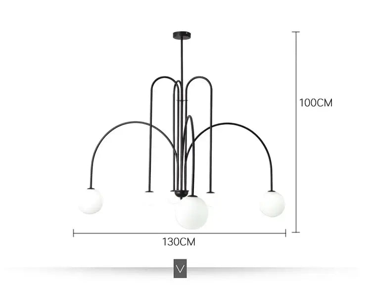DecorBites™ Nordic Comet Glass Ball Chandelier - Elegant Home Décor
