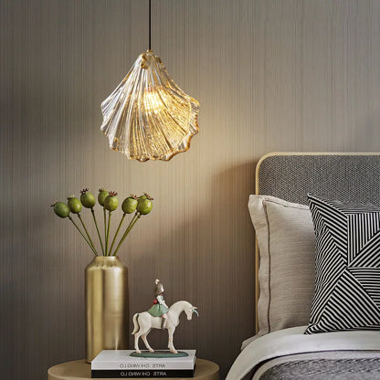 DecorBites™ LED Shell Pendant Light: Modern Nordic Luxury for Bedroom, Living, Dining Room