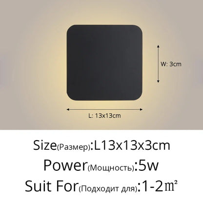 DecorBites™ LED Round Touch Wall Lamps for Bedroom & Aisle Decor