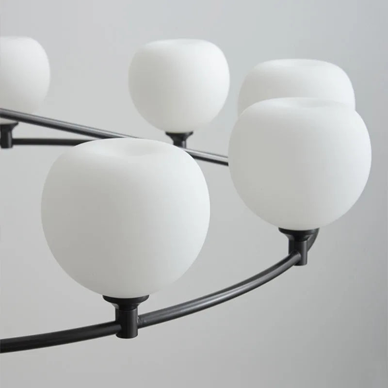 DecorBites™ Brass and White Glass Pendant Lamp with Adjustable Height