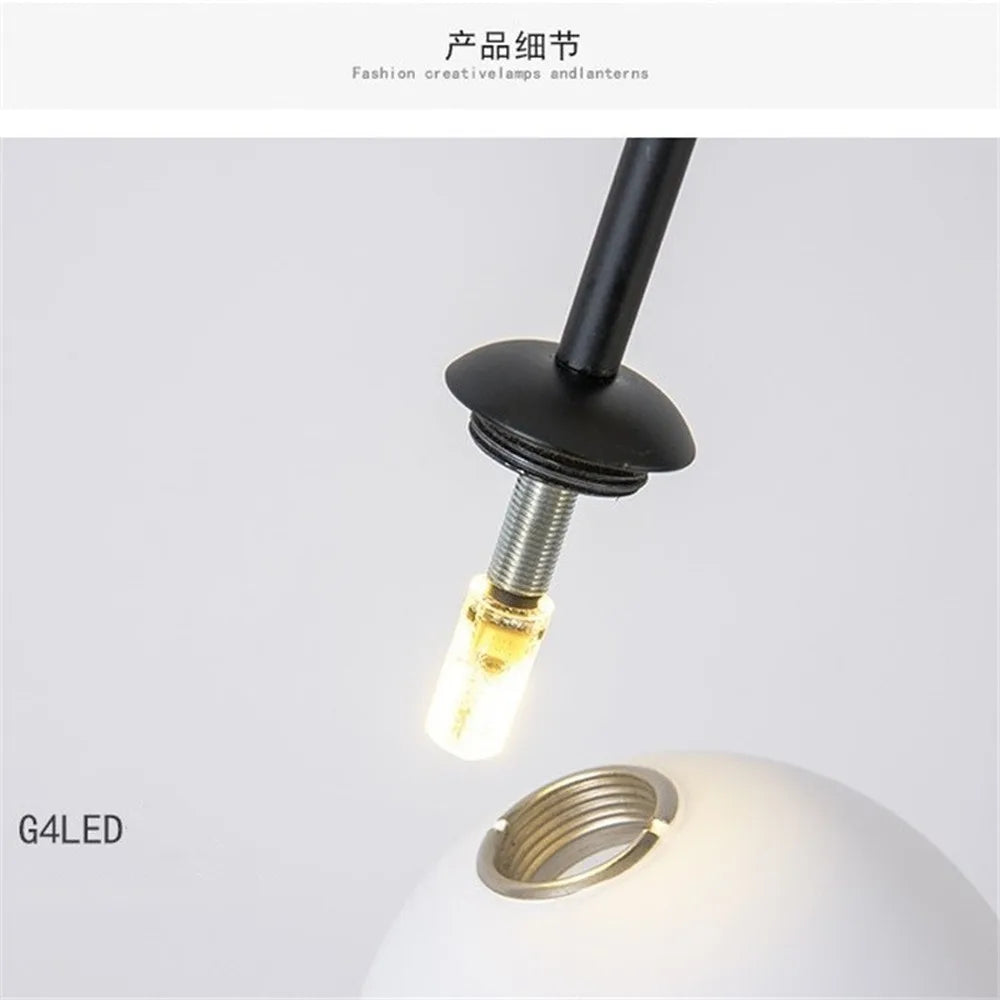 DecorBites™ Iron Line Chandelier: Post-modern Hanging Lamp for Living Room & Bedroom