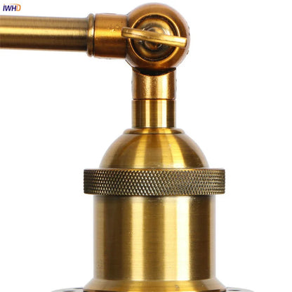 DecorBites™ Gold Industrial LED Wall Lamp for Loft Stair, Coffee Bar, Bedroom