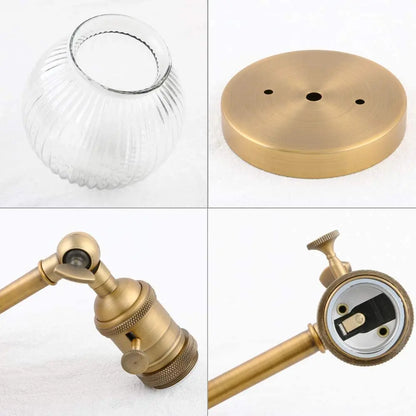 DecorBites™ Industrial Ribbed Glass Wall Sconces for Kitchen Living Room Bedroom