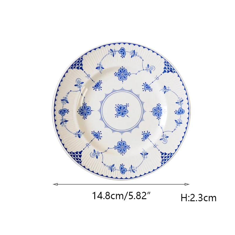 DecorBites™ Ceramic Dinner Plate - Elegant Steak & Salad Plate
