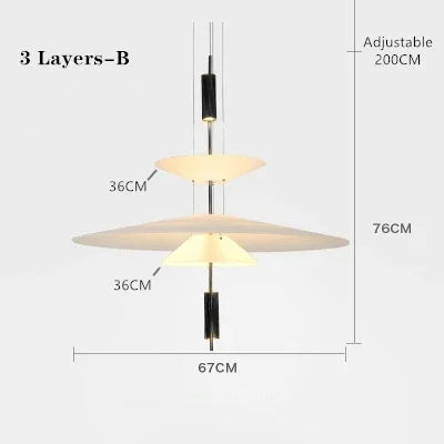 DecorBites™ LED Acrylic Ceiling Pendant Lamp for Modern Home Decor Lighting