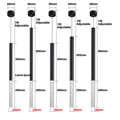 DecorBites™ Cylinder LED Pendant Light for Home Kitchen Living Room Bar Cafe