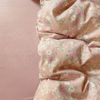 DecorBites™ Jacquard Double-Layer Yarn Fitted Sheet Set - Cloud Touch Soft Skin-Friendly Bedroom Decor