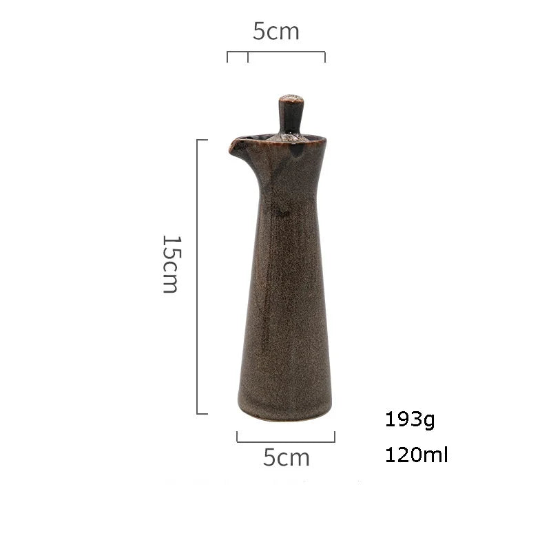 DecorBites™ Ceramic Seasoning Pot - Elegant Liquid Seasoning Bottle for Olive Oil, Soy Sauce, Vinegar - Kitchen Storage and Cooking Tools