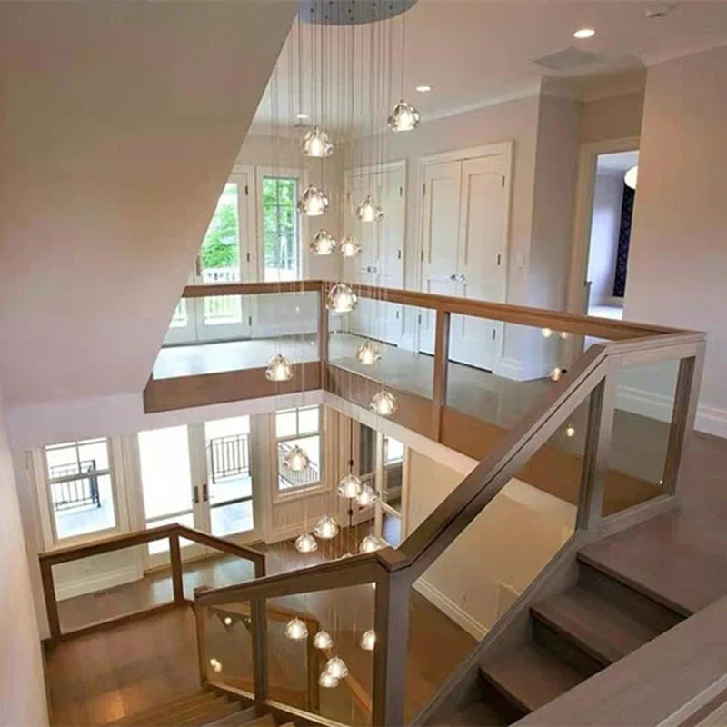 DecorBites™ Crystal LED Ceiling Chandeliers Bedroom Living Room Staircase Pendant Lamp