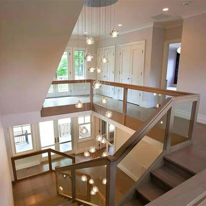 DecorBites™ Crystal LED Ceiling Chandeliers Bedroom Living Room Staircase Pendant Lamp