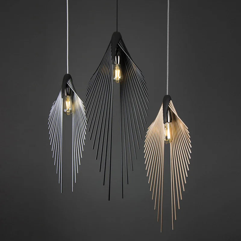 DecorBites™ Leaf Chandelier LED Pendant Light Modern Minimalist Hanging Lamp for Home Decor