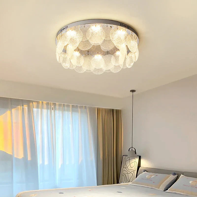 DecorBites™ LED Ceiling Light Stainless Steel Glass Parlor Bedroom Fixture