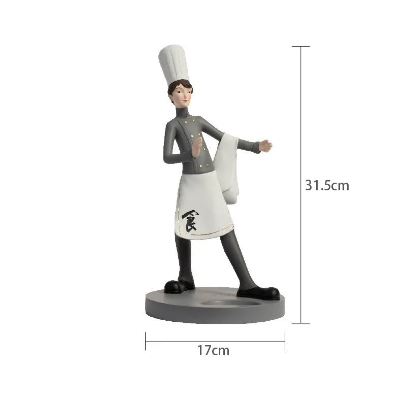 DecorBites™ Creative Chef Botellero Escultura Soporte para tazas Accesorios para vinoteca