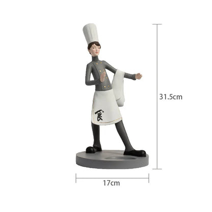 DecorBites™ Creative Chef Botellero Escultura Soporte para tazas Accesorios para vinoteca