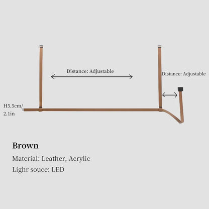 DecorBites™ Leather Belt Chandelier Pendant Light for Modern Minimalist Home Decor