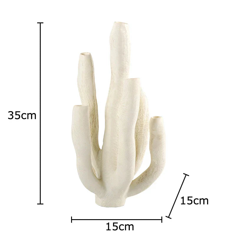 ديكوربايتس™ منحوتة منظر طبيعي مرجاني - زينة مكتب عصرية لجماليات الغرفة