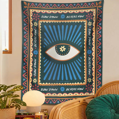 Decobites Retro Eye Tapestry Wall Hanging Hippie Boho Decor Witchcraft Tapestries