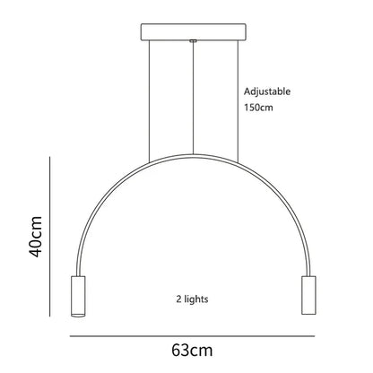 DecorBites™ Arc Pendant Light Chandelier - LED Suspension Lamp for Kitchen Island