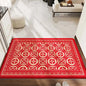 Decobites Red Tech Velvet Entrance Doormat: New Chinese Style, Anti-slip, Wear-resistant & Easy To Clean