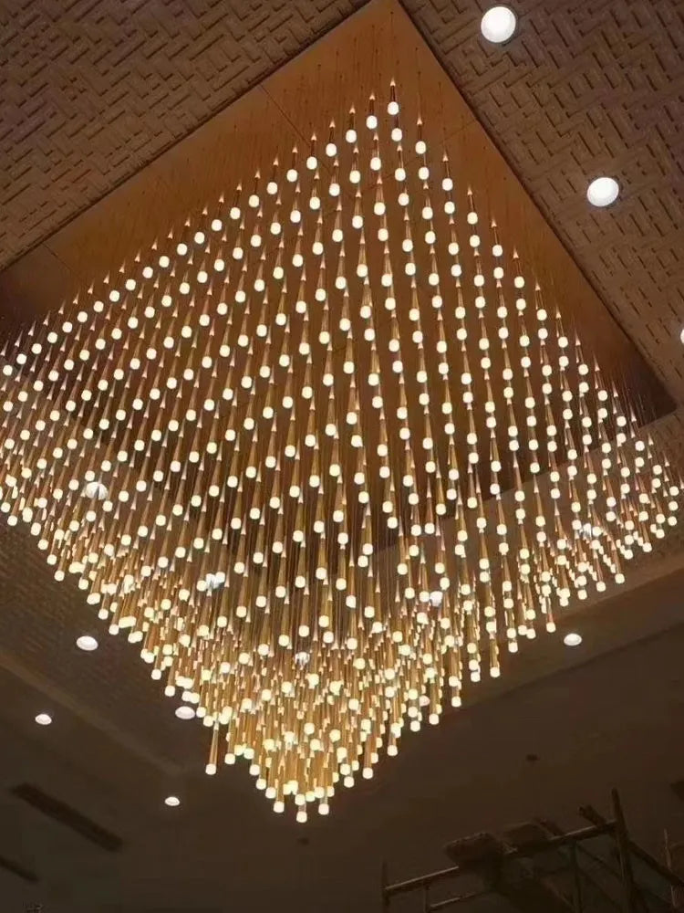 Decorbites™ Lámpara de Araña LED: Solución Personalizada de Iluminación para el Vestíbulo de Hoteles