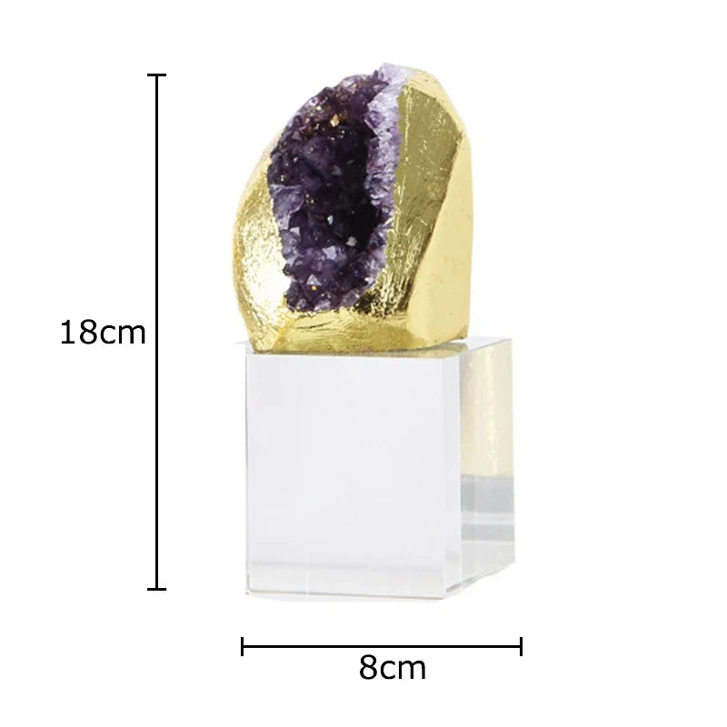 DecorBites™ Amethyst Crystal Base Desk Ornament for Room Aesthetics