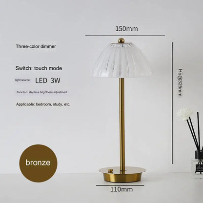 DecorBites™ Diamond Touch Desk Lamp, Modern Metal, Bedside Atmosphere, Creative & Romantic