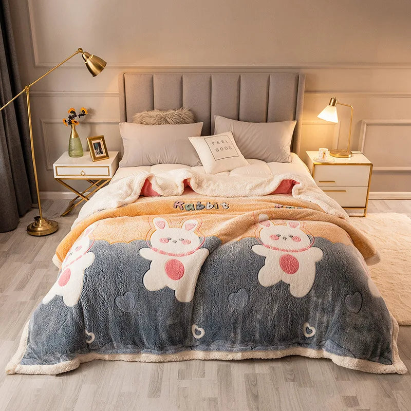 Manta de lana polar de doble cara DecorBites™