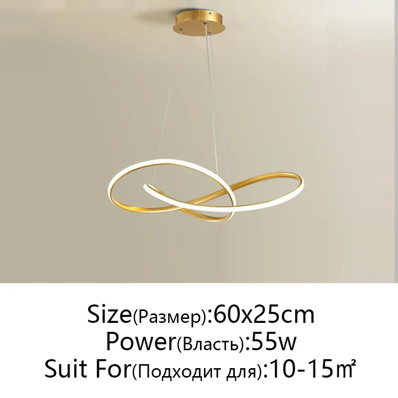 DecorBites™ LED Chandelier Light: Modern Aluminum Acrylic Pendant for Dining Room & Restaurant