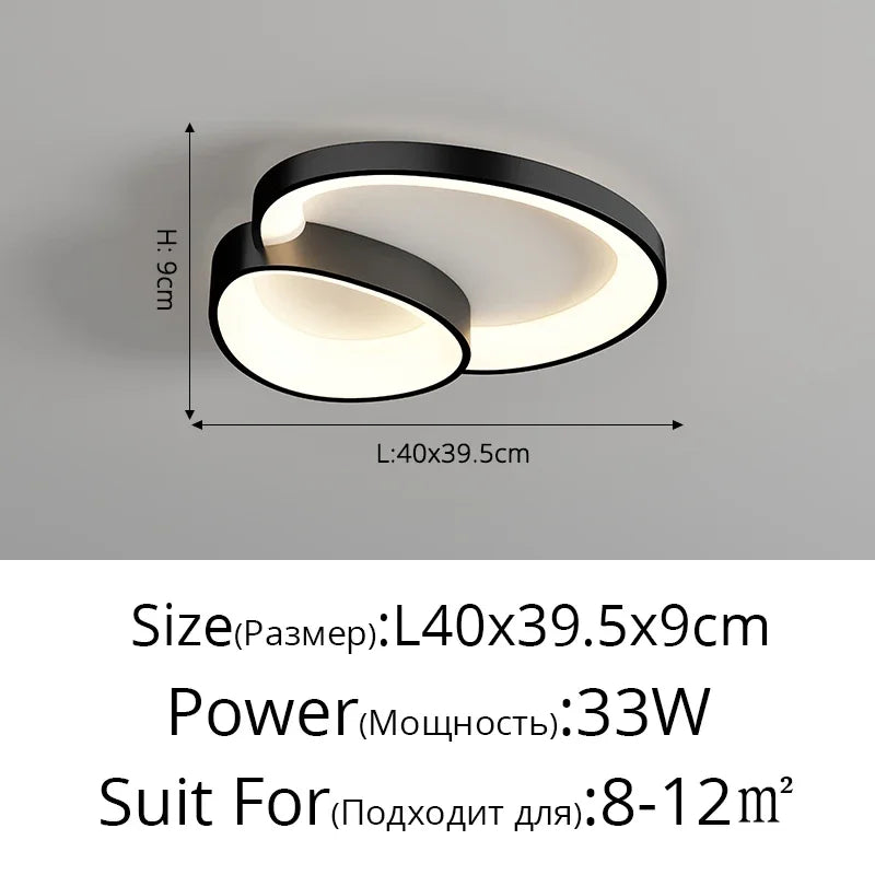 Lámpara de techo LED DecorBites™ con control remoto para sala de estar, dormitorio y comedor.