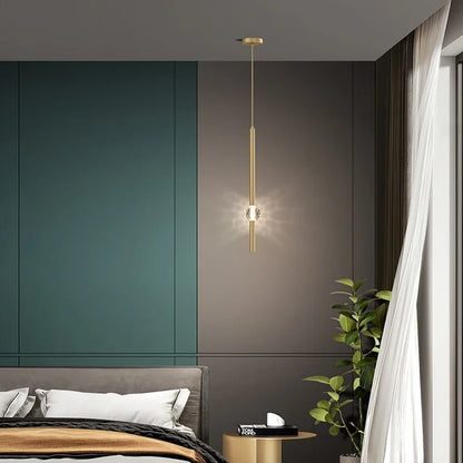 DecorBites™ Crystal LED Chandelier for Nordic Bedroom, Living Room & TV Background Wall.