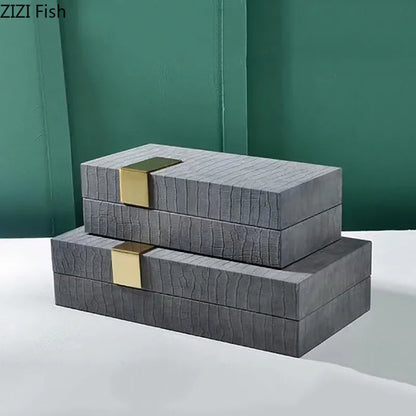 DecorBites™ Leather Jewelry Box: Chic Storage Solution for Dresser or Desk