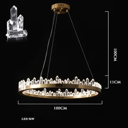 ثريا Arrow Crystal LED من DecorBites™: إضاءة منزلية عصرية لغرفة المعيشة وطاولة الطعام وغرفة النوم