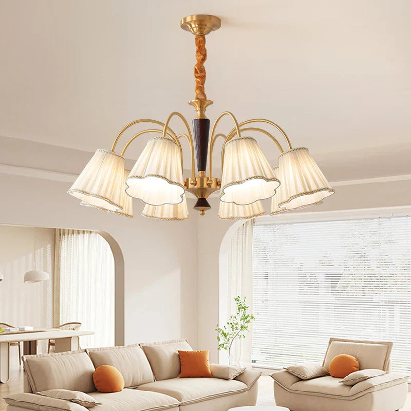 ثريا نحاسية عتيقة من DecorBites™ لغرفة المعيشة وغرفة الطعام على الطراز الريفي الأمريكي القديم