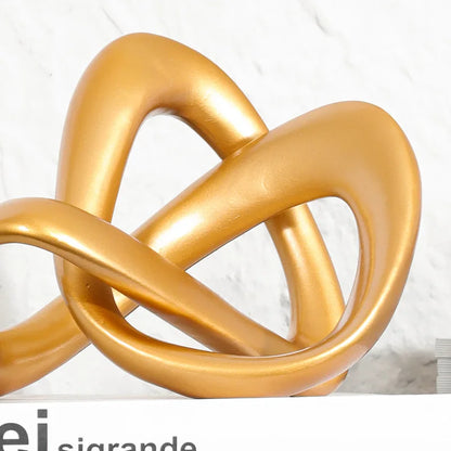 DecorBites™ Golden Twisted Dough Rope Knot Ornaments Geometric Line Home Decoration