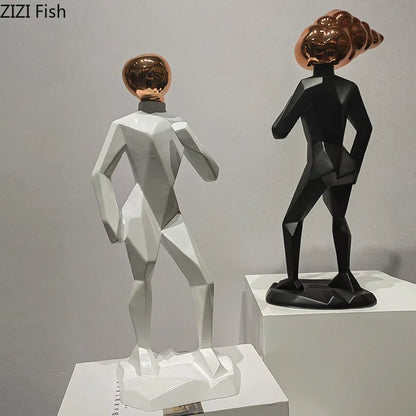 مجموعة ديكور الغرفة من منحوتات الراتنج التجريدية من DecorBites™