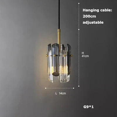 DecorBites™ Crystal LED Ceiling Chandelier - Dimmable Art Deco Pendant Light
