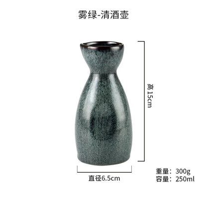 DecorBites™ Japanese Vintage Pottery Wine Set | Sake & Shochu Pot Commercial Dispenser