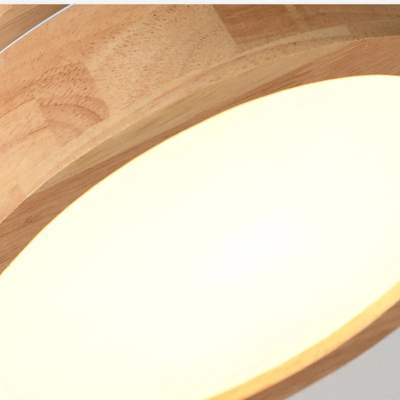 DecorBites™ Circular Wood Ceiling Lamp LED Lighting for Living Room, Bedroom, Hallway, and Bathroom