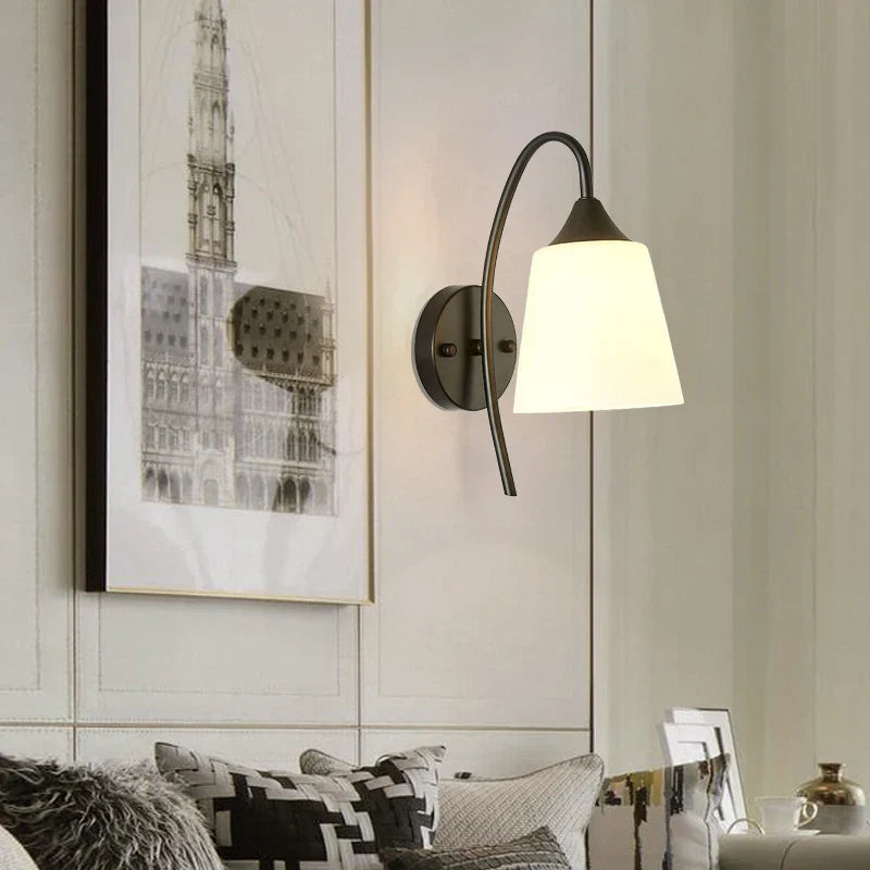 Lámpara de pared de vidrio dorado Decorbites™ para dormitorio, aplique de hotel, sala de estar, pasillo, escalera