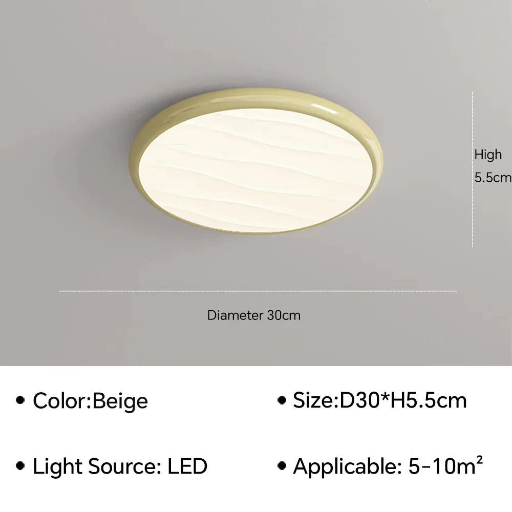 DecorBites™ LED Ceiling Light: Nordic Minimalist Design, Remote Control, for Bedroom, Living Room