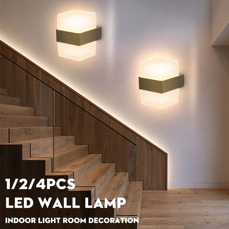 Aplique de pared LED DecorBites™ para decoración del hogar y el jardín, luminaria impermeable para escaleras