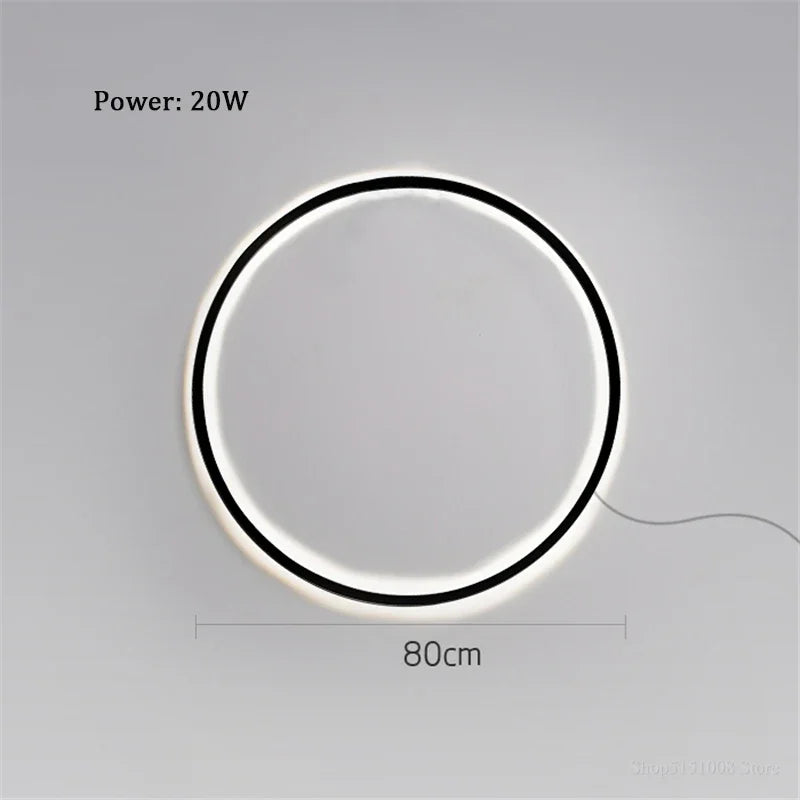 DecorBites™ Designer Ring LED Wall Light: Minimalist Nordic Decor Lamp for Living Room Atmosphere.