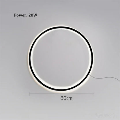 DecorBites™ Designer Ring LED Wall Light: Minimalist Nordic Decor Lamp for Living Room Atmosphere.