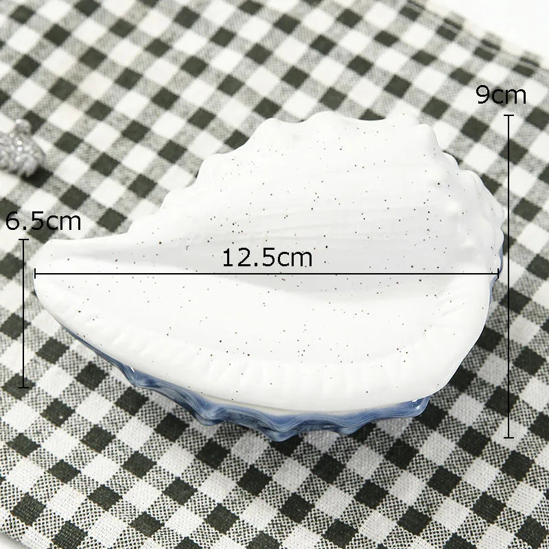 DecorBites™ Ceramic Marine Life Decorative Storage Tray for Dresser or Tabletop